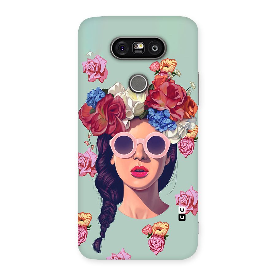 Pretty Girl Florals Illustration Art Back Case for LG G5