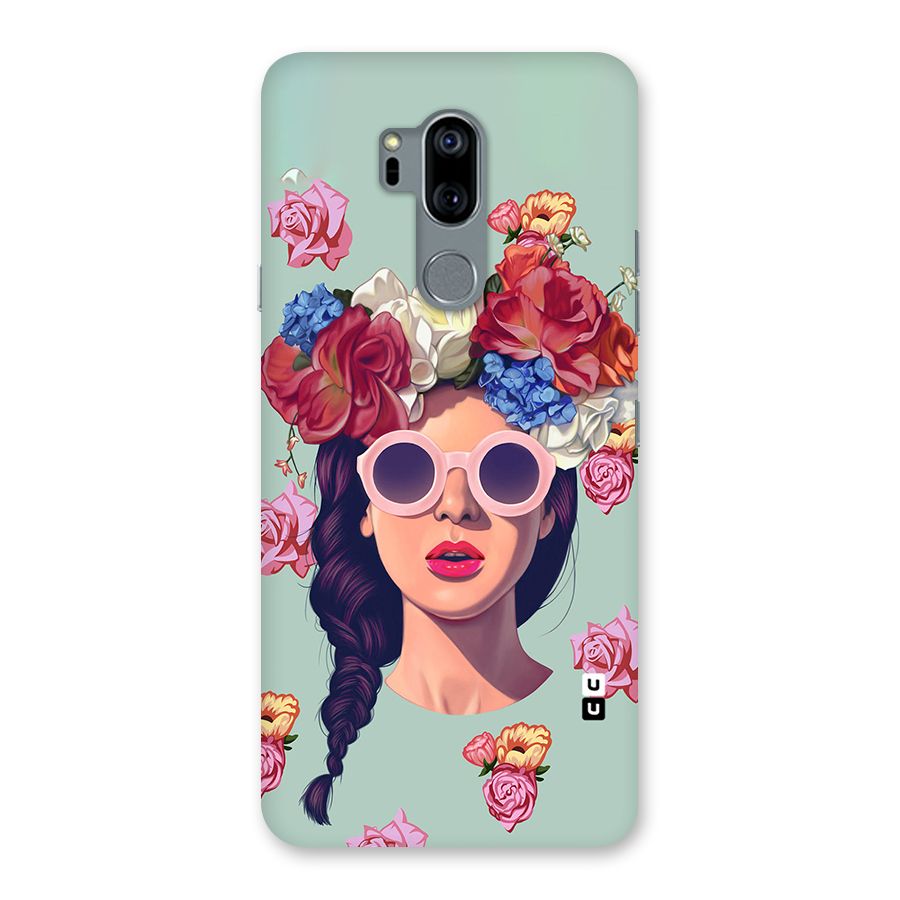 Pretty Girl Florals Illustration Art Back Case for LG G7