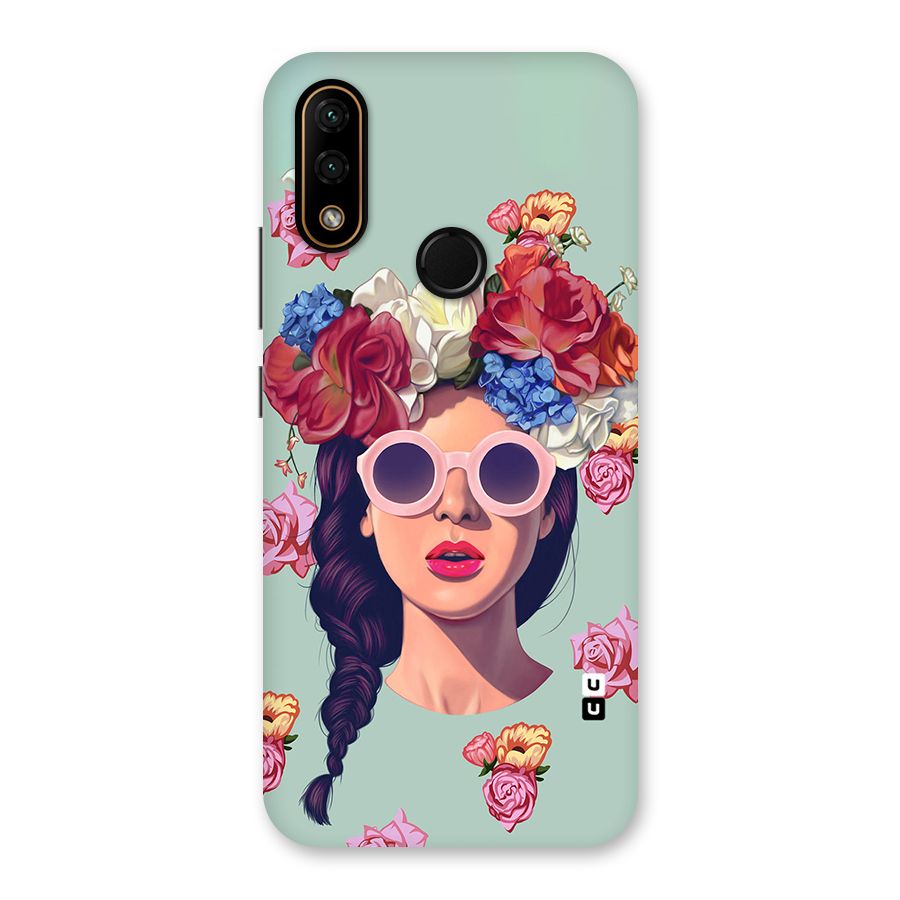 Pretty Girl Florals Illustration Art Back Case for Lenovo A6 Note