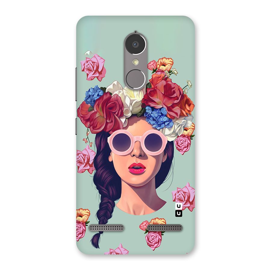 Pretty Girl Florals Illustration Art Back Case for Lenovo K6