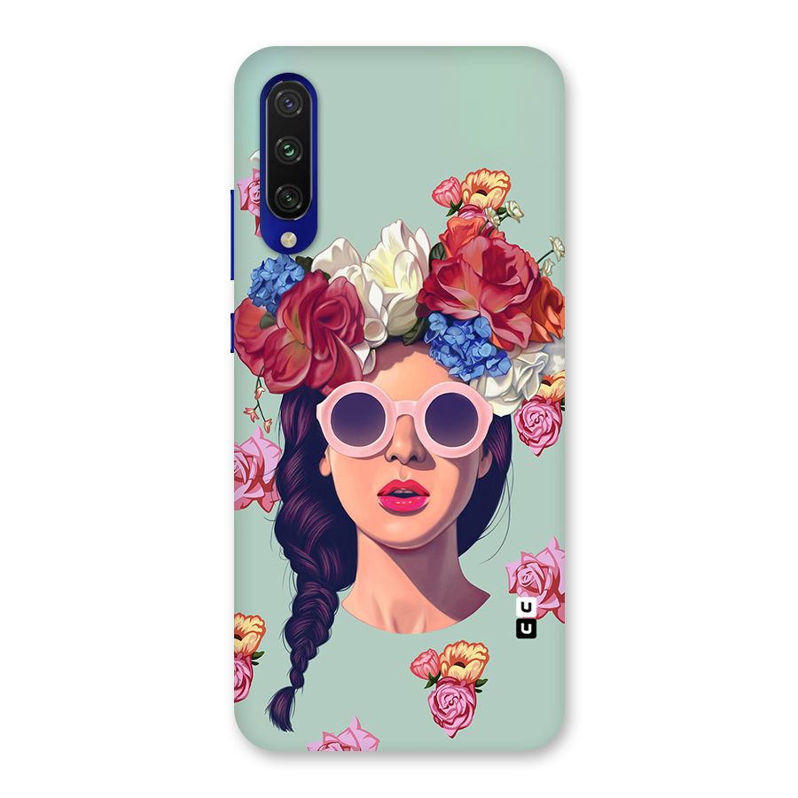 Pretty Girl Florals Illustration Art Back Case for Mi A3