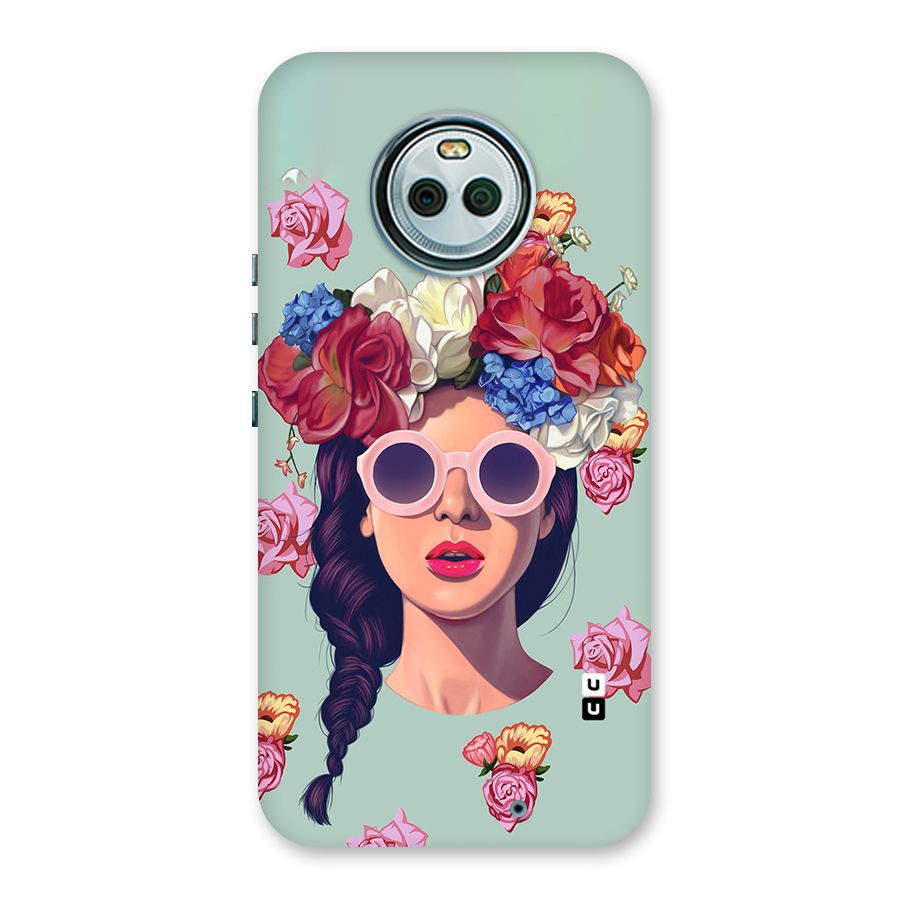 Pretty Girl Florals Illustration Art Back Case for Moto X4