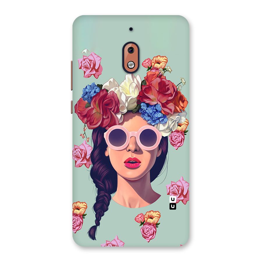 Pretty Girl Florals Illustration Art Back Case for Nokia 2.1
