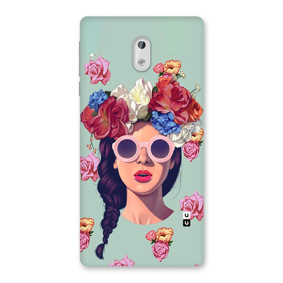Pretty Girl Florals Illustration Art Back Case for Nokia 3
