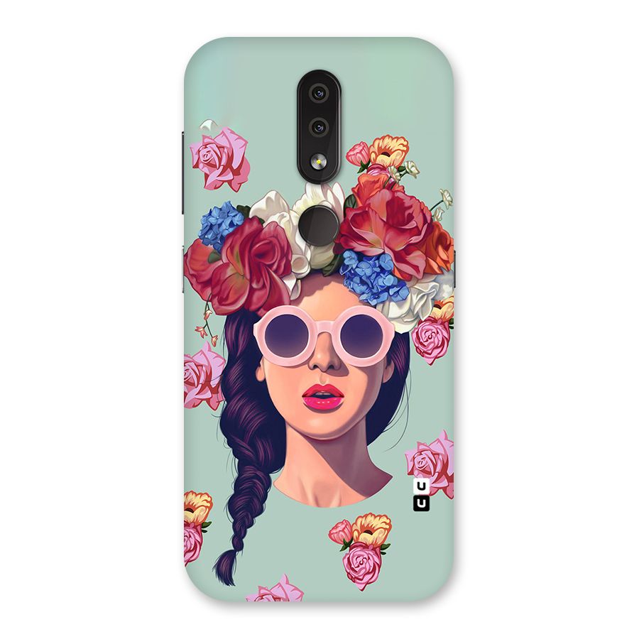 Pretty Girl Florals Illustration Art Back Case for Nokia 4.2