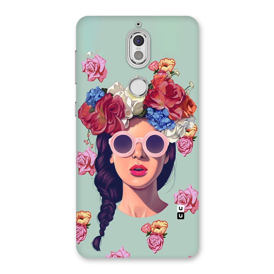 Pretty Girl Florals Illustration Art Back Case for Nokia 7