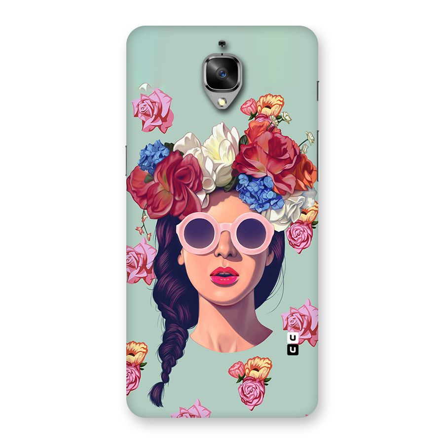 Pretty Girl Florals Illustration Art Back Case for OnePlus 3