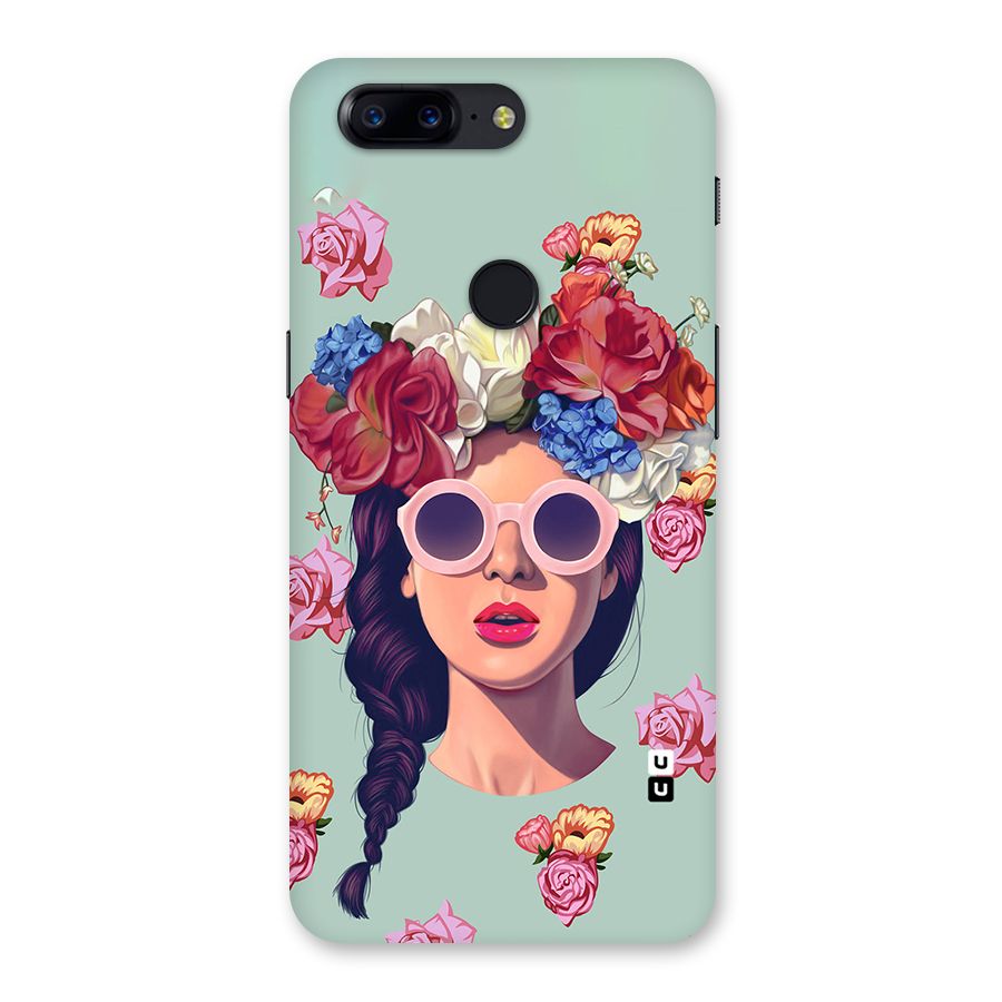 Pretty Girl Florals Illustration Art Back Case for OnePlus 5T