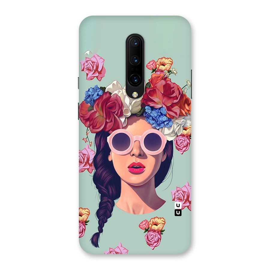 Pretty Girl Florals Illustration Art Back Case for OnePlus 7 Pro