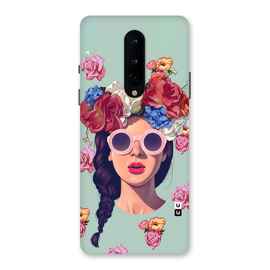 Pretty Girl Florals Illustration Art Back Case for OnePlus 8