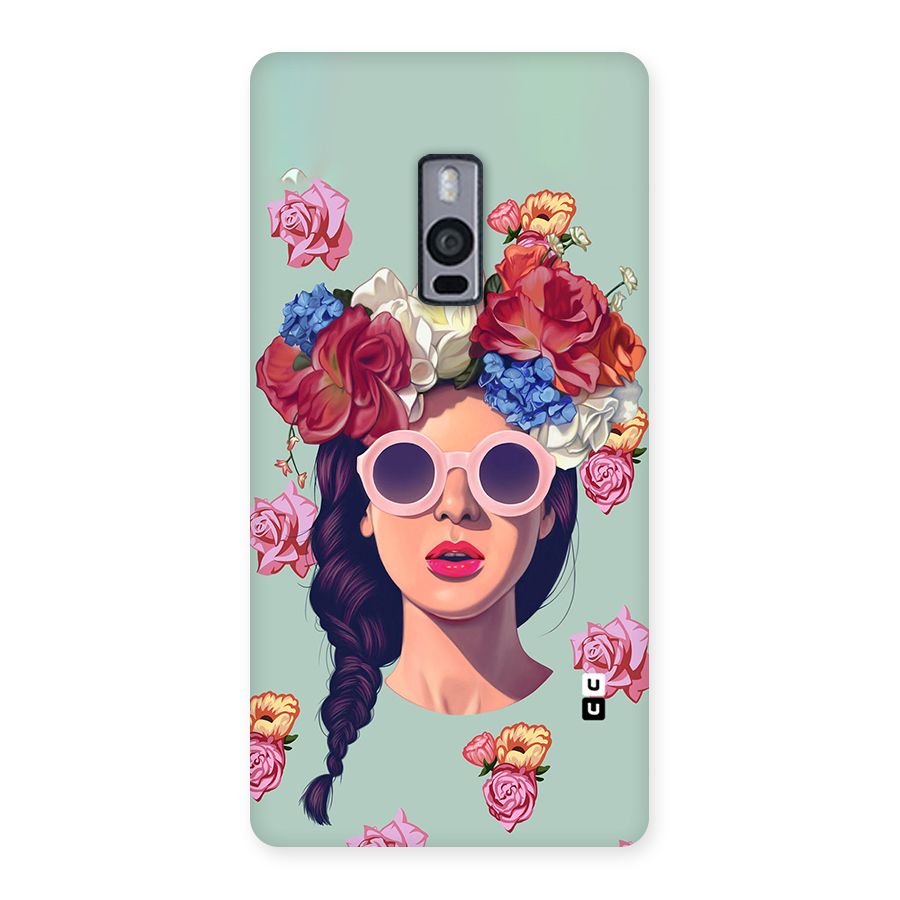 Pretty Girl Florals Illustration Art Back Case for OnePlus Two