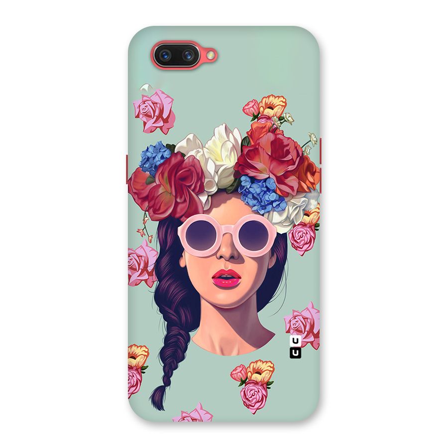 Pretty Girl Florals Illustration Art Back Case for Oppo A3s