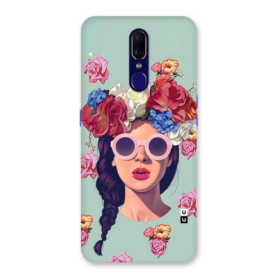 Pretty Girl Florals Illustration Art Back Case for Oppo F11