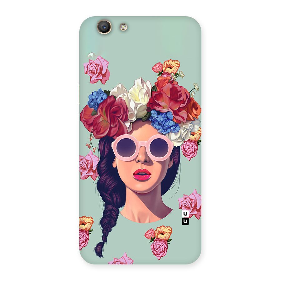 Pretty Girl Florals Illustration Art Back Case for Oppo F1s