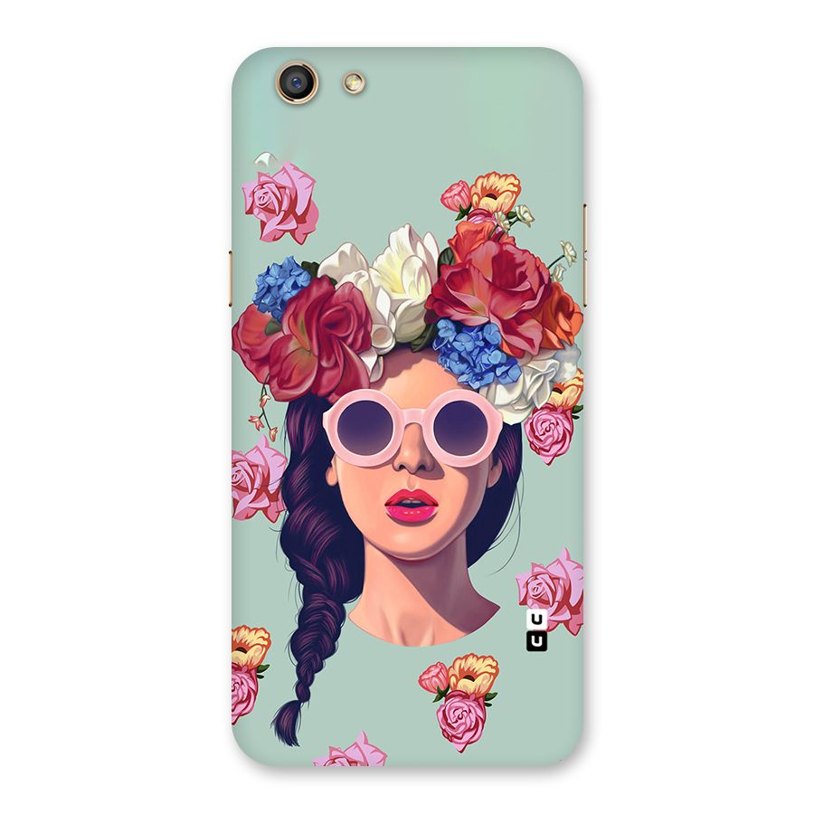 Pretty Girl Florals Illustration Art Back Case for Oppo F3
