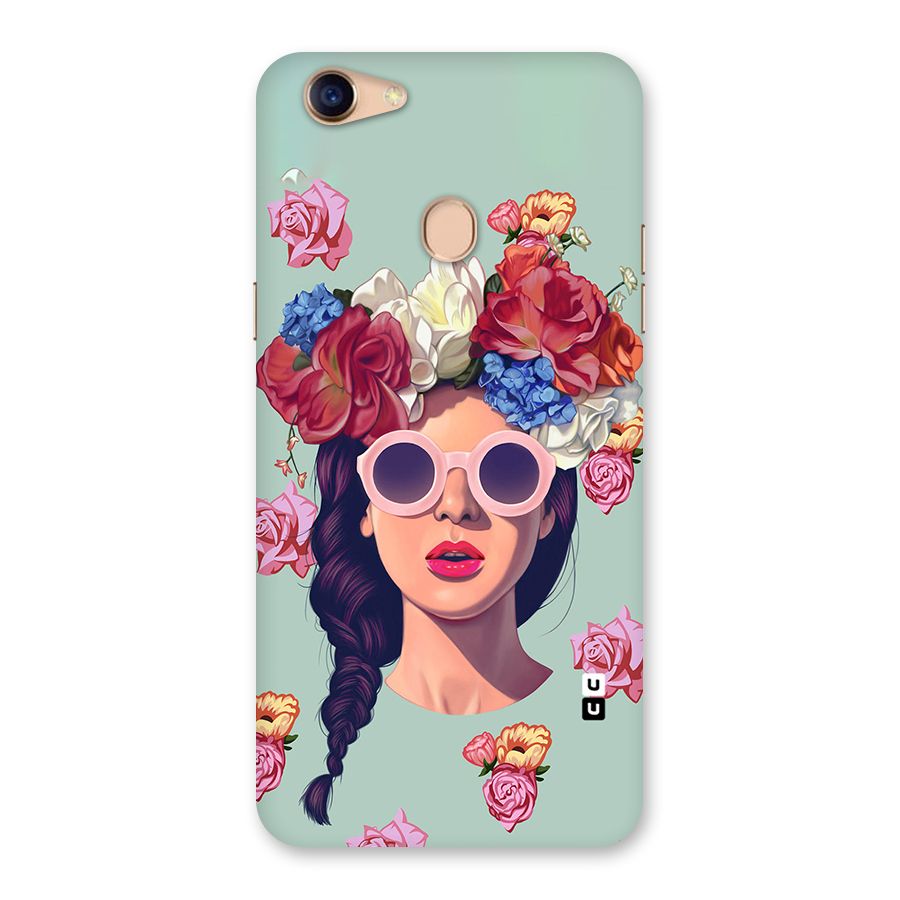 Pretty Girl Florals Illustration Art Back Case for Oppo F5