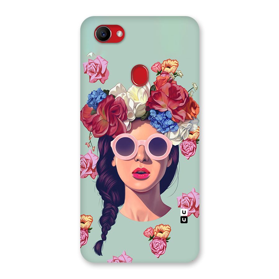 Pretty Girl Florals Illustration Art Back Case for Oppo F7