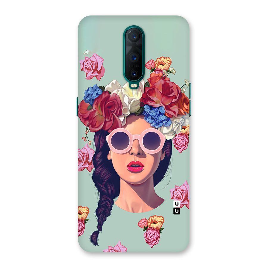 Pretty Girl Florals Illustration Art Back Case for Oppo R17 Pro