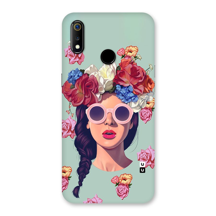 Pretty Girl Florals Illustration Art Back Case for Realme 3