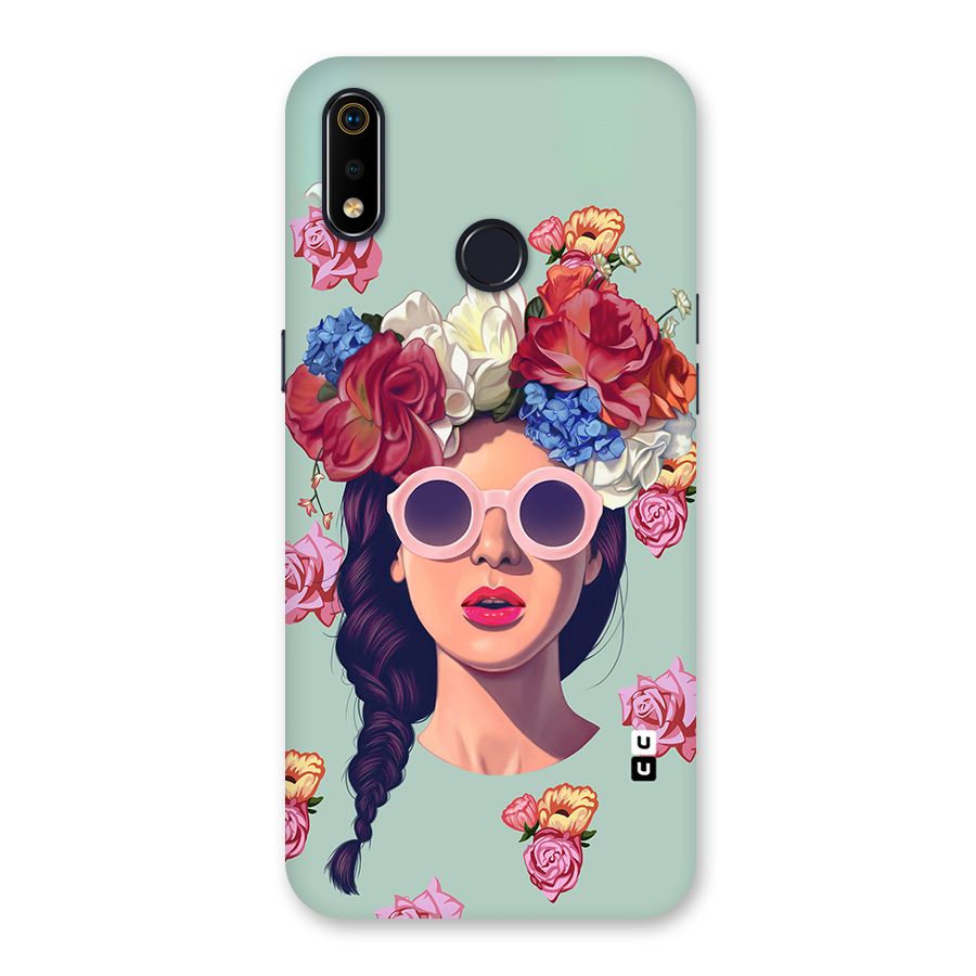Pretty Girl Florals Illustration Art Back Case for Realme 3i