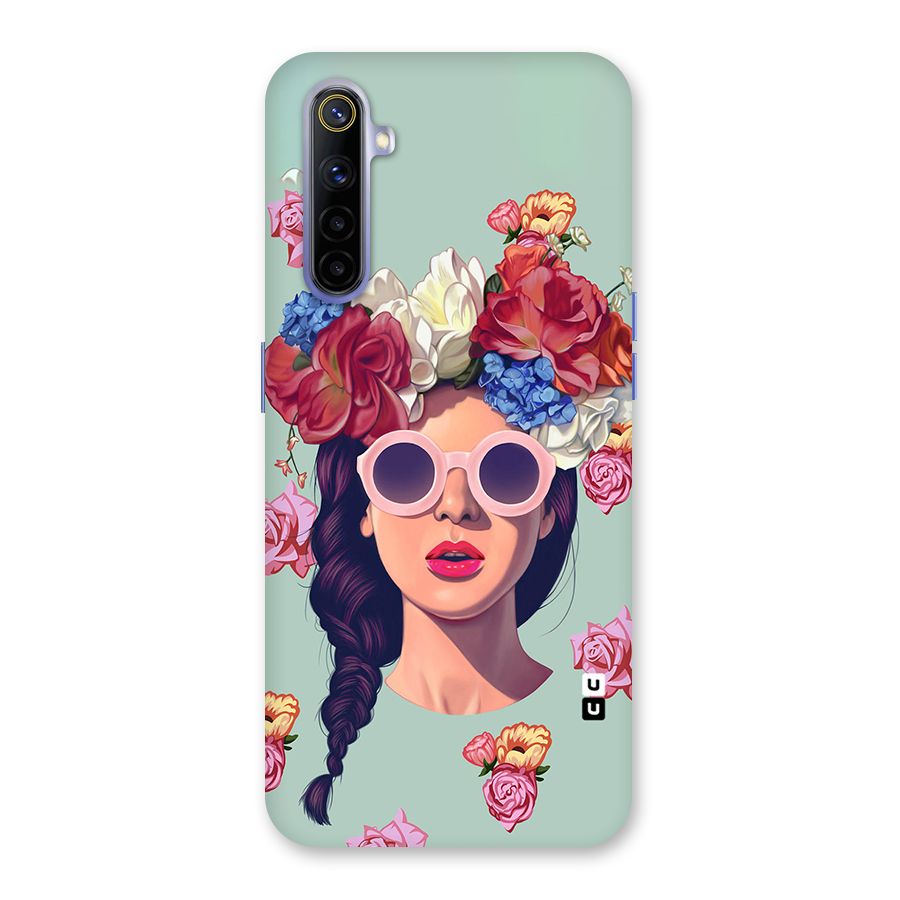 Pretty Girl Florals Illustration Art Back Case for Realme 6i
