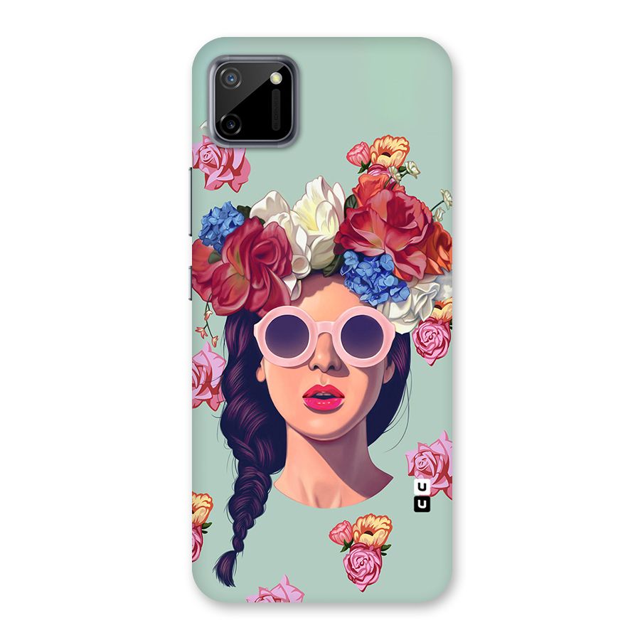 Pretty Girl Florals Illustration Art Back Case for Realme C11