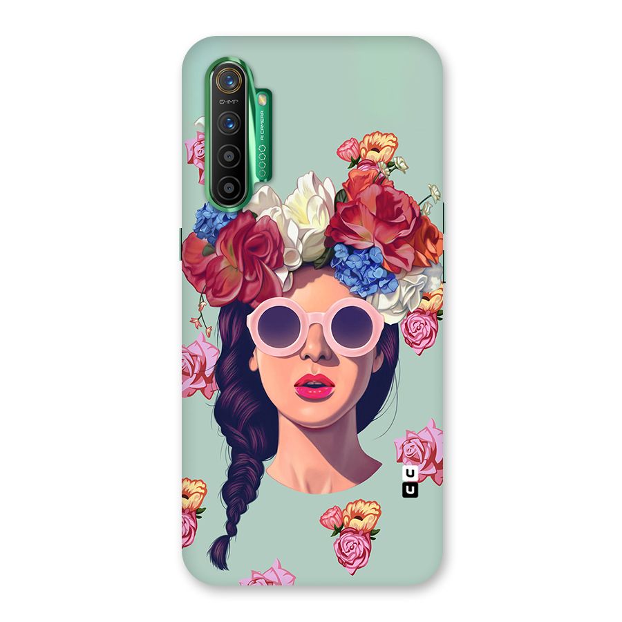 Pretty Girl Florals Illustration Art Back Case for Realme X2