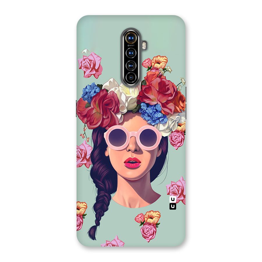 Pretty Girl Florals Illustration Art Back Case for Realme X2 Pro