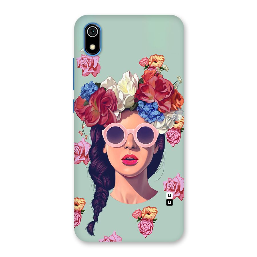 Pretty Girl Florals Illustration Art Back Case for Redmi 7A