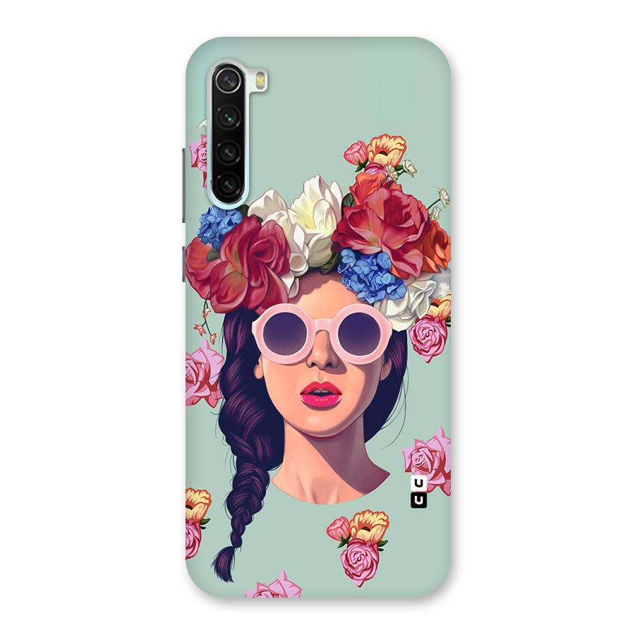 Pretty Girl Florals Illustration Art Back Case for Redmi Note 8