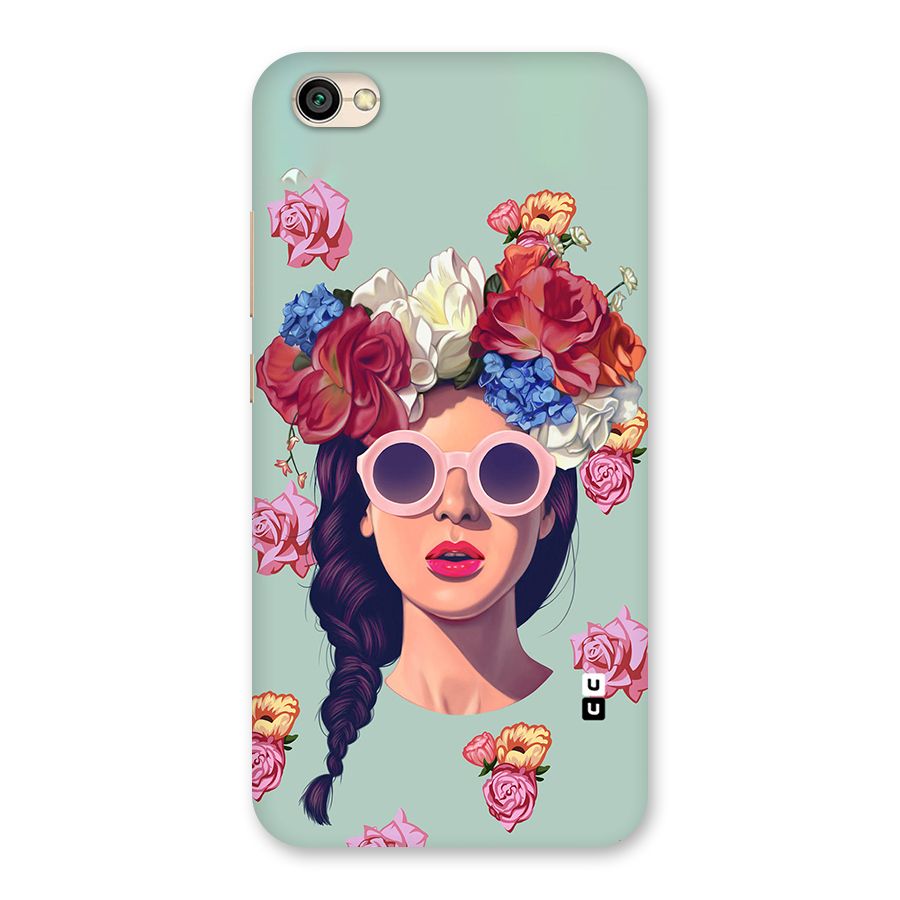 Pretty Girl Florals Illustration Art Back Case for Redmi Y1 Lite