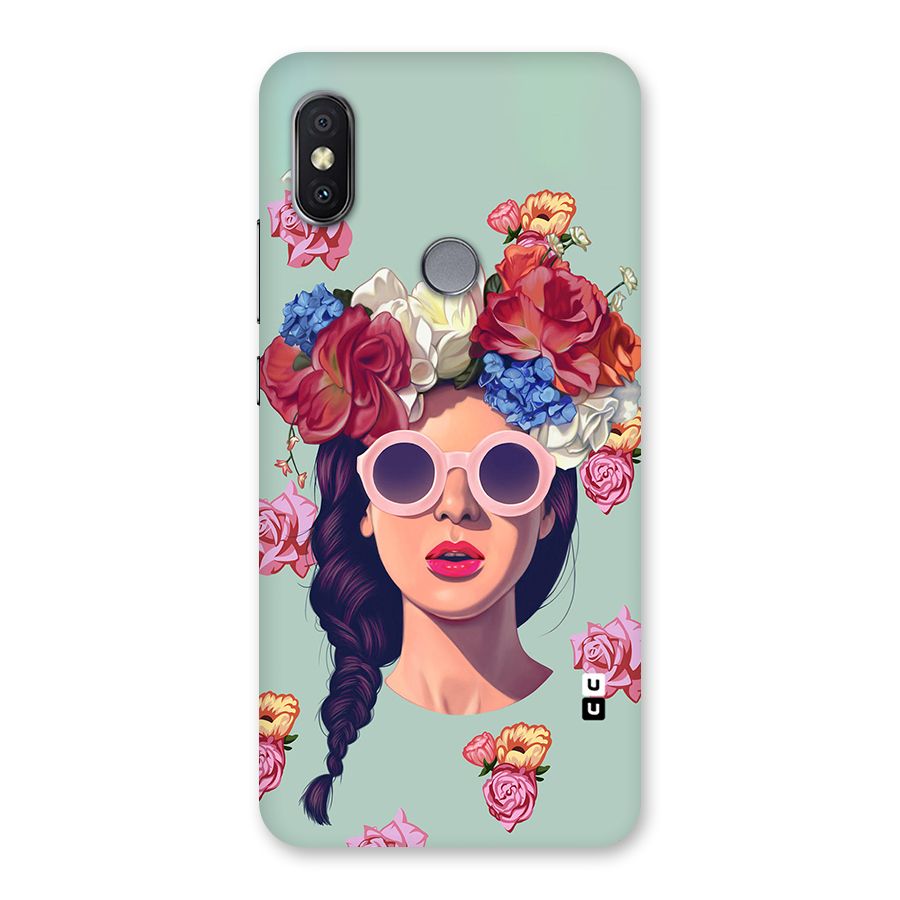 Pretty Girl Florals Illustration Art Back Case for Redmi Y2