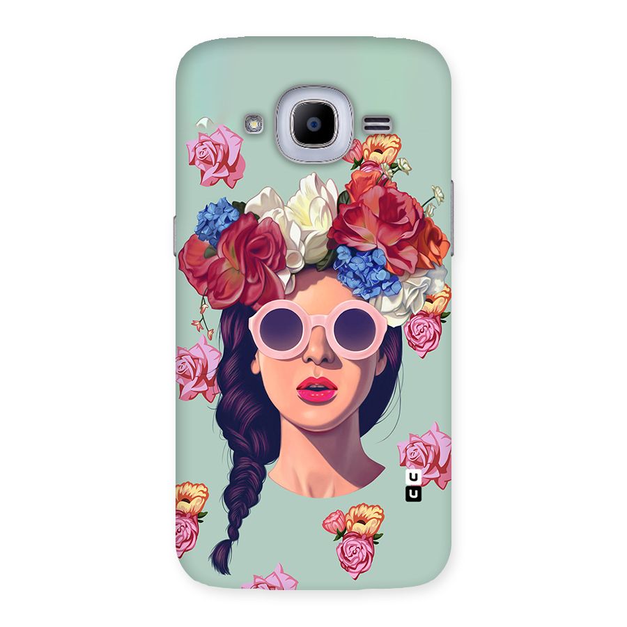 Pretty Girl Florals Illustration Art Back Case for Samsung Galaxy J2 2016