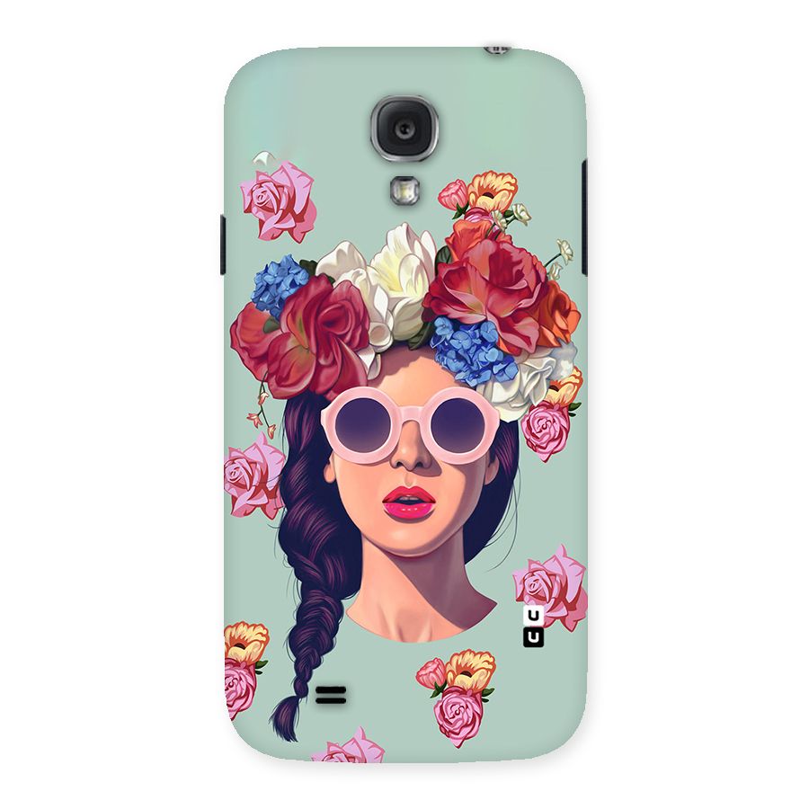 Pretty Girl Florals Illustration Art Back Case for Samsung Galaxy S4
