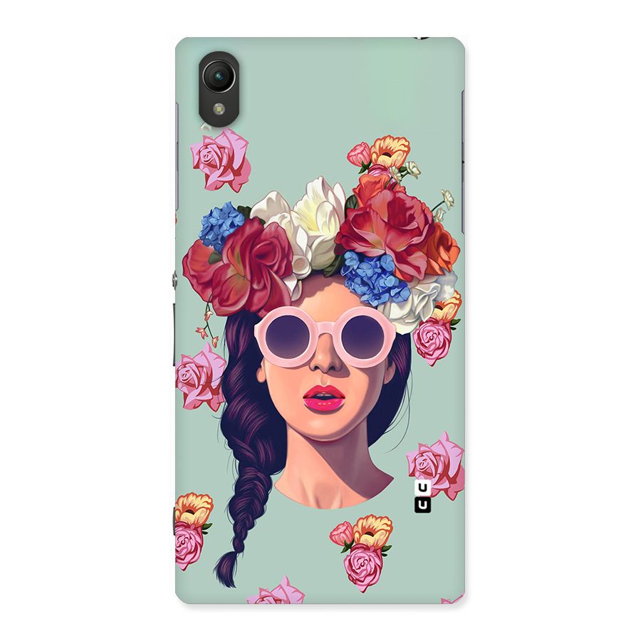 Pretty Girl Florals Illustration Art Back Case for Sony Xperia Z1