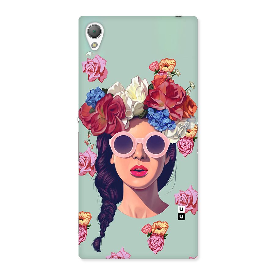 Pretty Girl Florals Illustration Art Back Case for Sony Xperia Z3