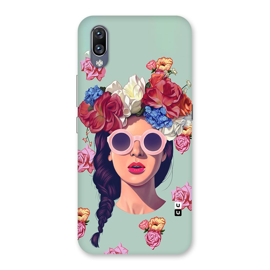 Pretty Girl Florals Illustration Art Back Case for Vivo NEX