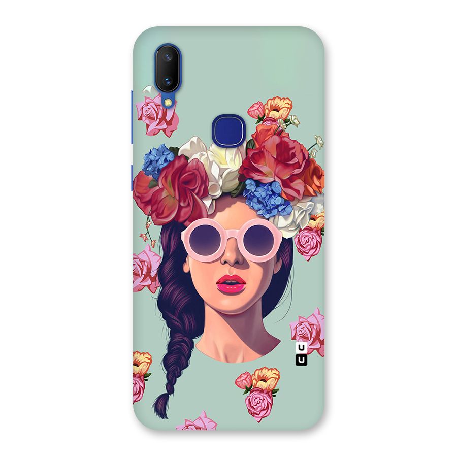 Pretty Girl Florals Illustration Art Back Case for Vivo V11
