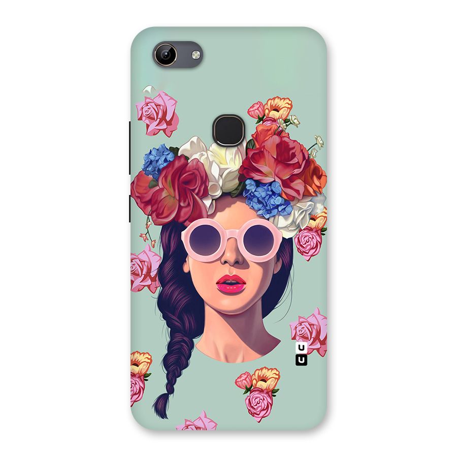 Pretty Girl Florals Illustration Art Back Case for Vivo Y81