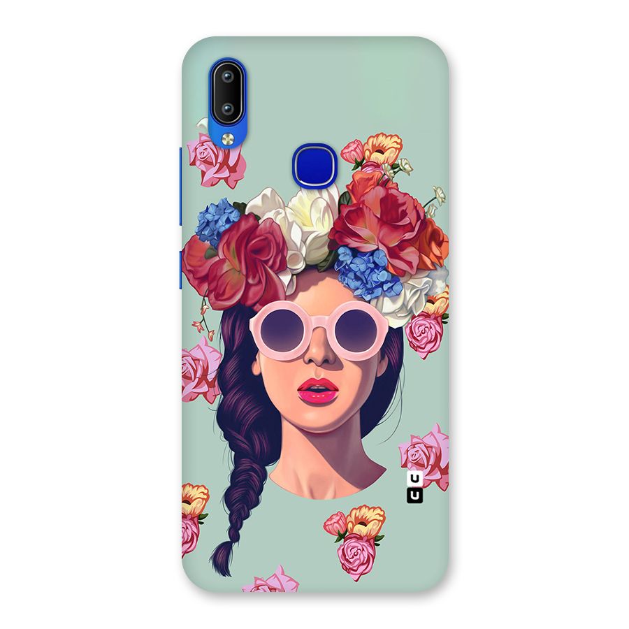 Pretty Girl Florals Illustration Art Back Case for Vivo Y91