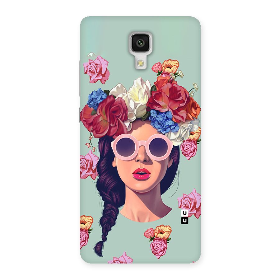 Pretty Girl Florals Illustration Art Back Case for Xiaomi Mi 4