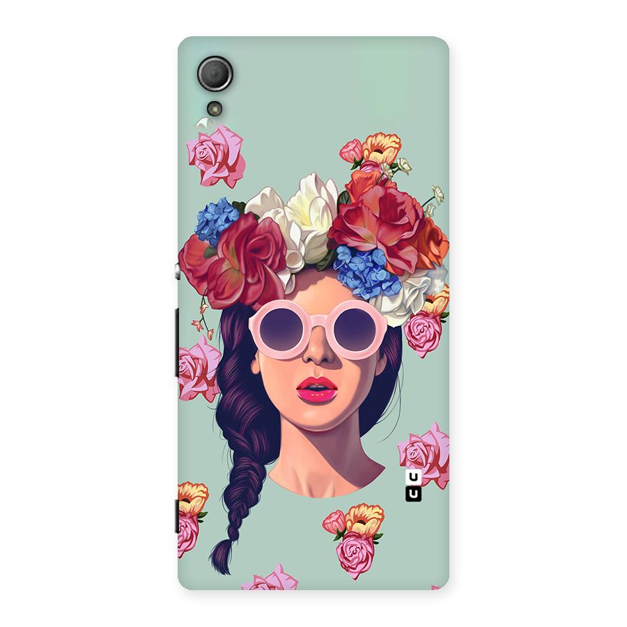 Pretty Girl Florals Illustration Art Back Case for Xperia Z4