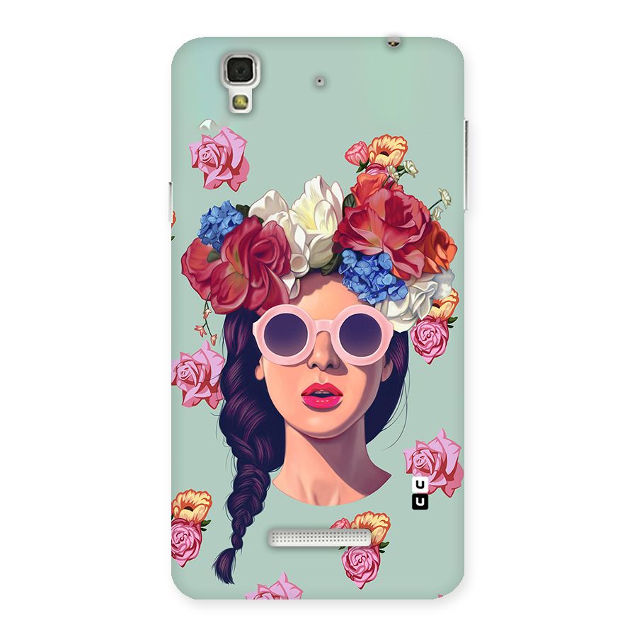 Pretty Girl Florals Illustration Art Back Case for Yu Yureka