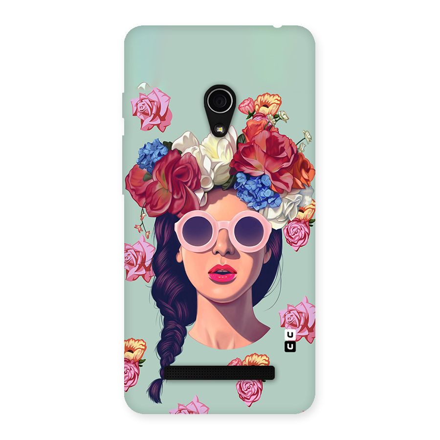 Pretty Girl Florals Illustration Art Back Case for Zenfone 5