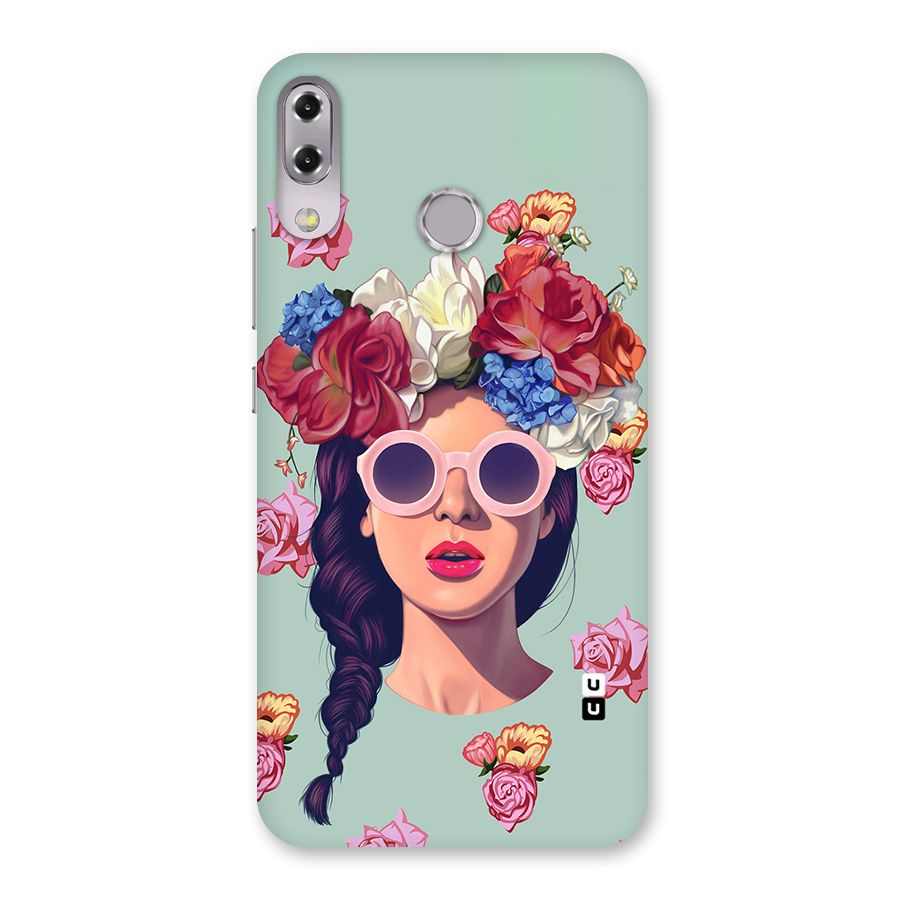Pretty Girl Florals Illustration Art Back Case for Zenfone 5Z