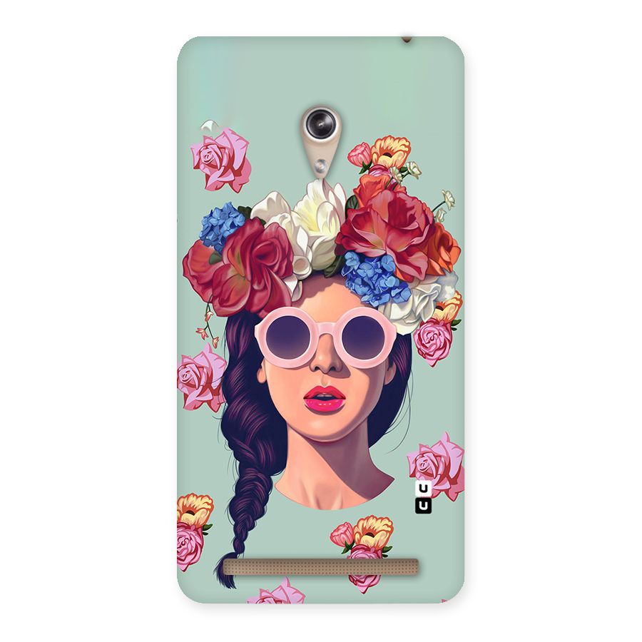 Pretty Girl Florals Illustration Art Back Case for Zenfone 6