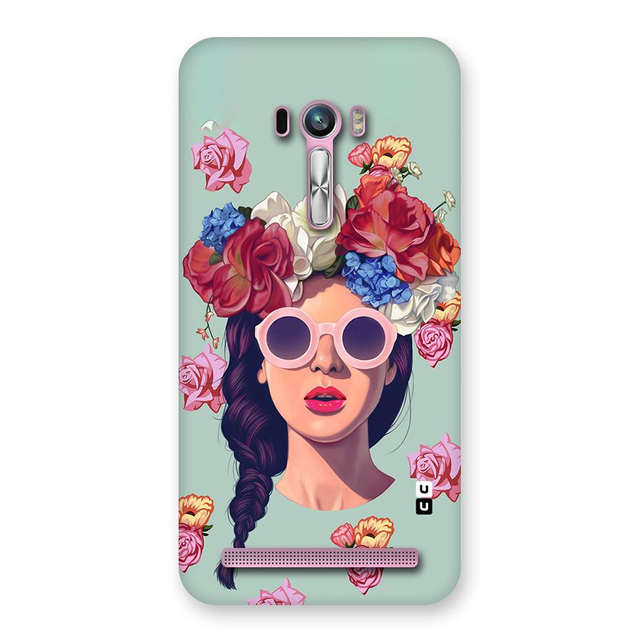 Pretty Girl Florals Illustration Art Back Case for Zenfone Selfie