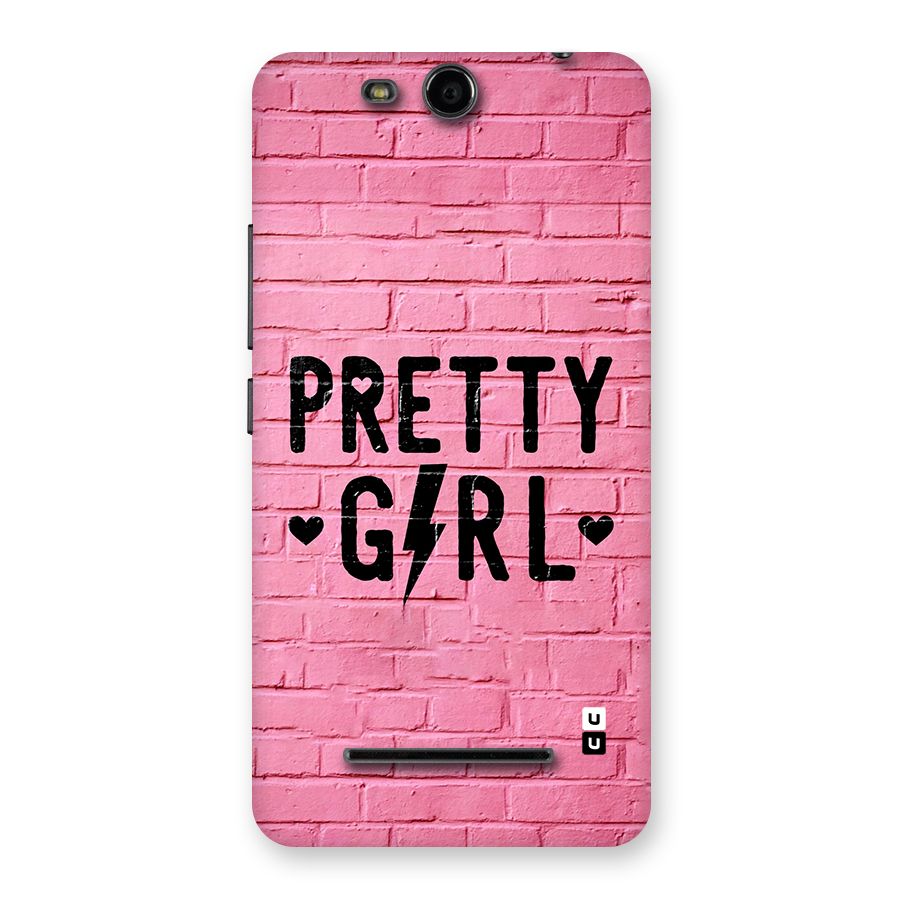 Pretty Girl Wall Back Case for Canvas Juice 3 Q392