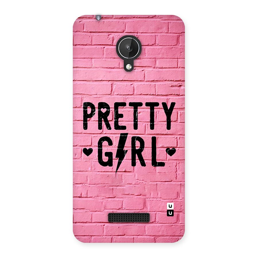 Pretty Girl Wall Back Case for Canvas Spark Q380