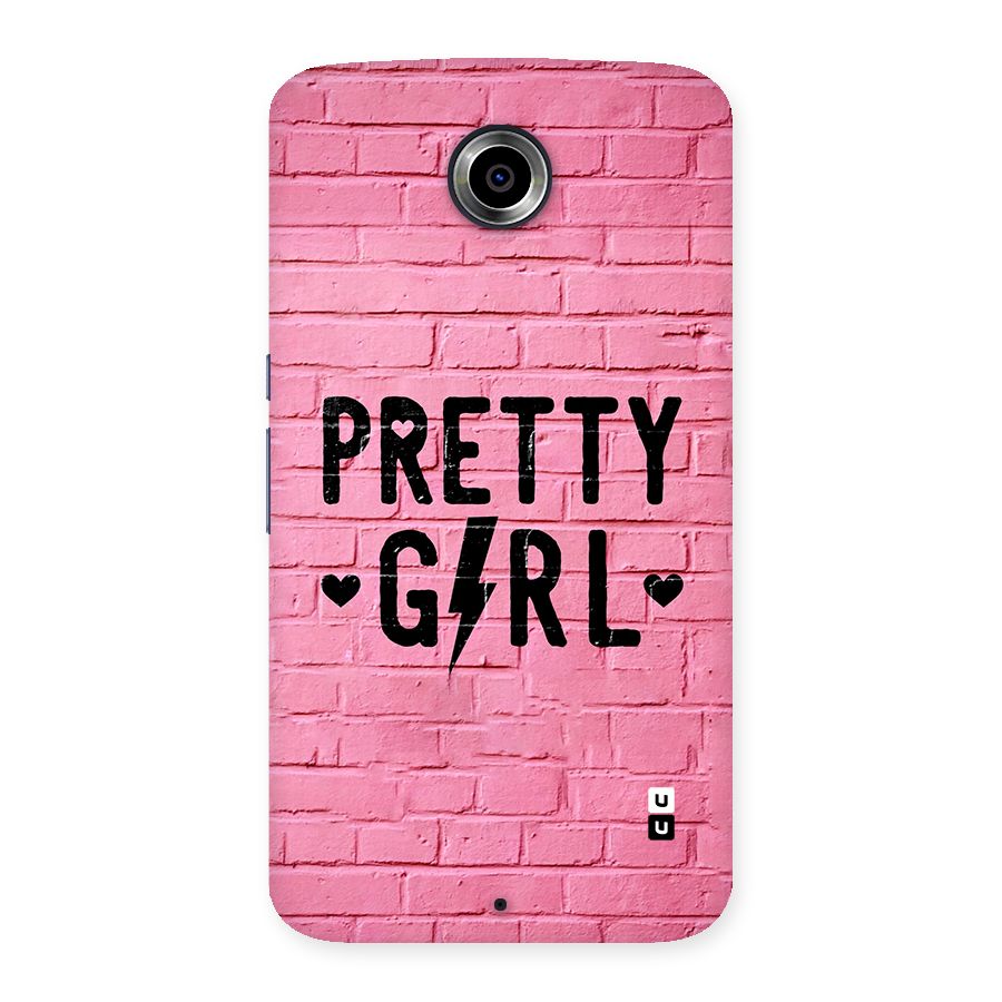 Pretty Girl Wall Back Case for Google Nexus 6